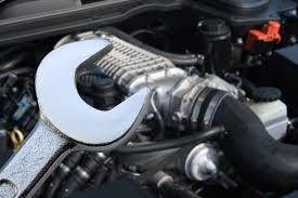 Car engine and wrench