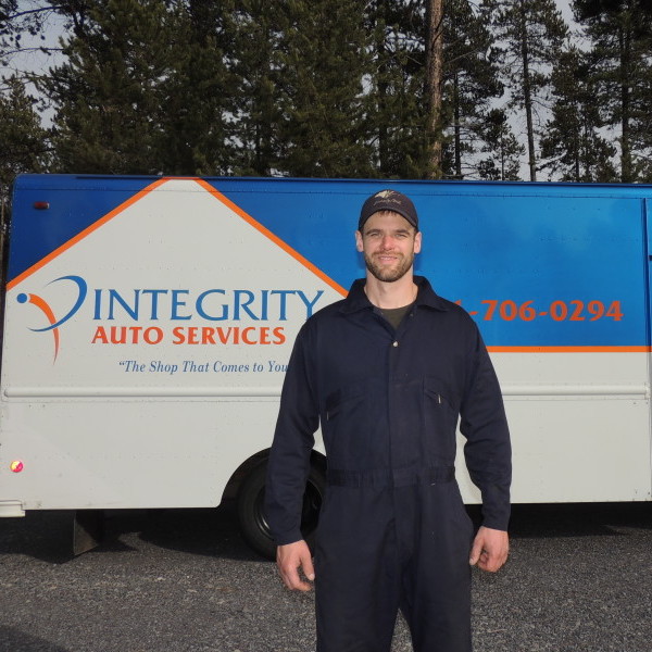 Jeremy Johnson and the Integrity Auto Services van